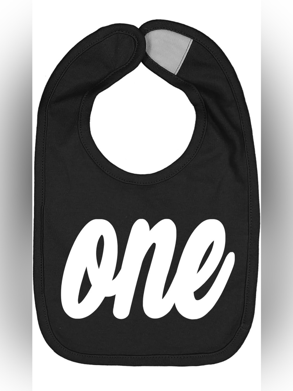 NEW! Black 'One' Bib - Stylish Baby Feeding Accessory